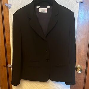 Anne Klein II Vintage Black Silk Blazer